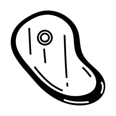 meat food doodle icon isolated