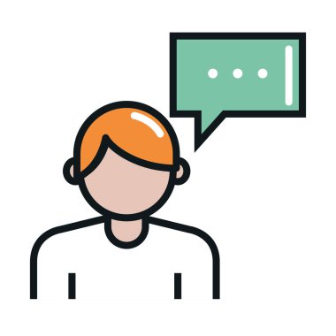 blogger speaking icon isolated white background