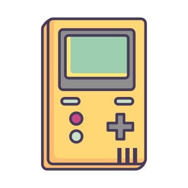 portable video game 90s pop art icon isolated