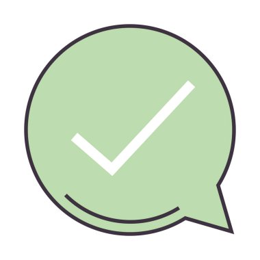 check mark social media icon isolated