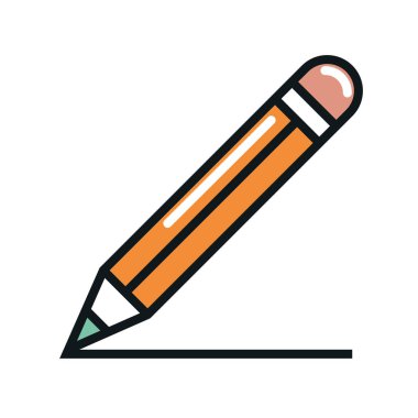 kalem simgesi izole edilmiş beyaz arkaplan