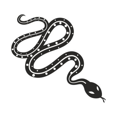 snake esoteric colorless icon isolated