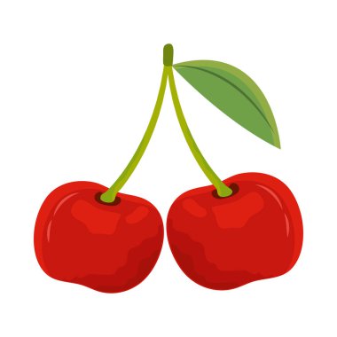 kiraz meyvesi simgesi izole edilmiş biçimi