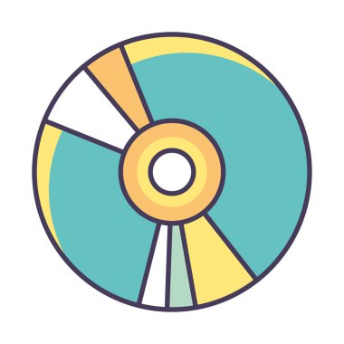 CD 90s pop art icon isolated