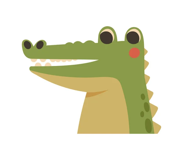 Crocodile Animal Icon Isolated Design — Stockvector