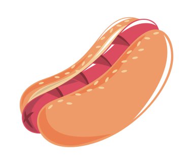 hot dog retro style icon isolated