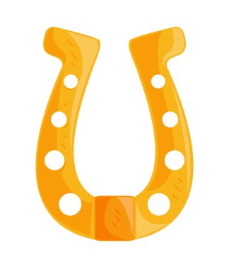 gold horseshoe icon isolated design