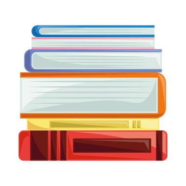 book day, stack of books icon isolated
