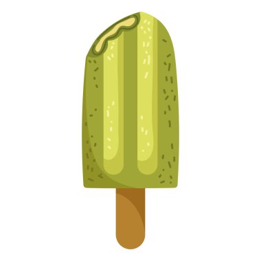 matcha ice cream icon isolated