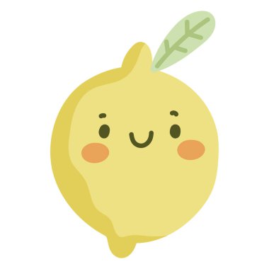 lemon hand drawn icon isolated