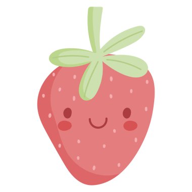cute fruit hand drawn icon isolated