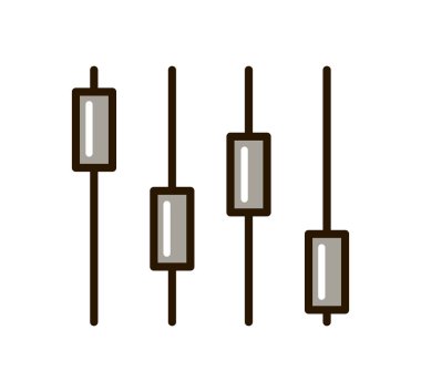equalizer music icon isolated design