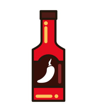 chili sauce bottle icon isolated