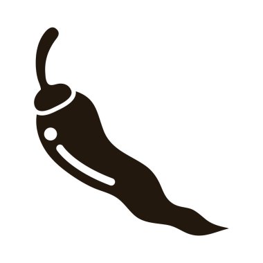 chili on white background icon silhouette