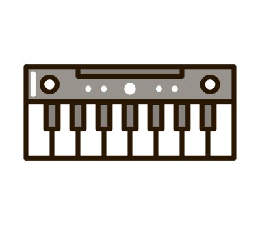 synthesizer musical instrument icon isolated