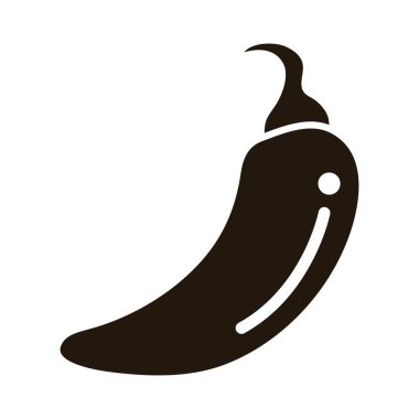chili icon isolated silhouette style
