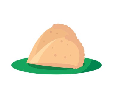 india food on dish icon isolated