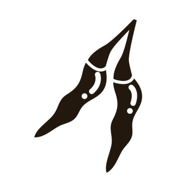 chili fresh vegetable icon isolated silhouette