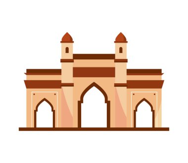 indian temple icon isolated design