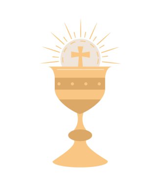 holy communion chalice icon isolated