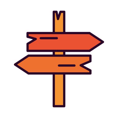 arrows guide sign icon isolated