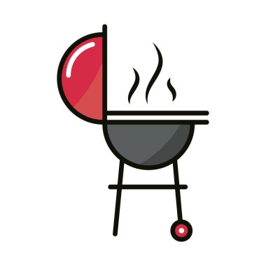 bbq grill icon isolated white background