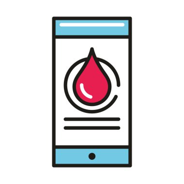 smartphone diabetes app icon isolated