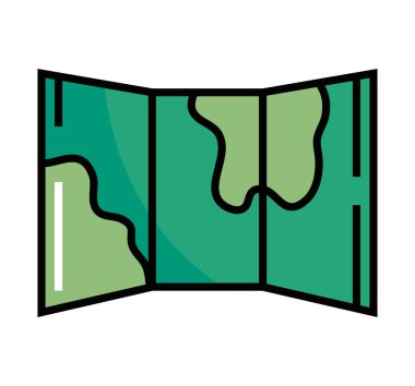 folded map icon isolated design
