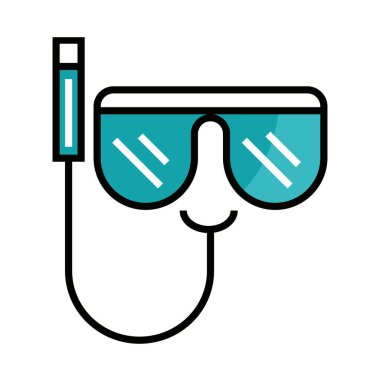 mask snorkel icon isolated design