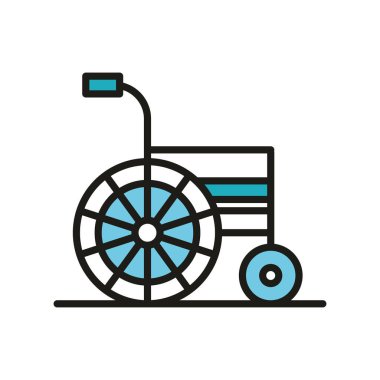 wheelchair icon isolated white background