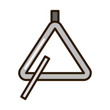 triangle musical instrument icon isolated