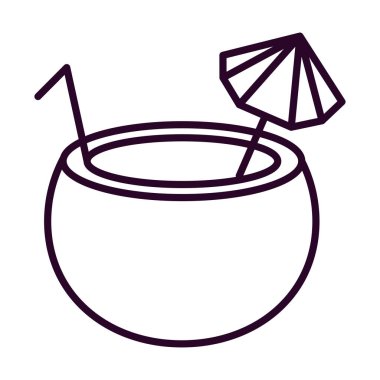 Hindistan cevizi kokteyli tarzı simge