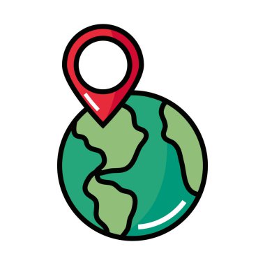 world destination pin icon isolated
