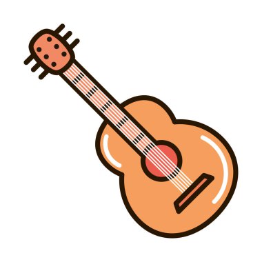 gitar enstrüman simgesi izole edildi