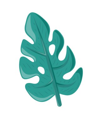 tropical leaf icon isolated style