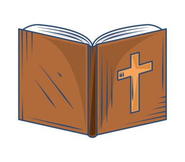 open bible icon isolated design