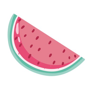 Karpuz meyvesi izole ikon tasarımı