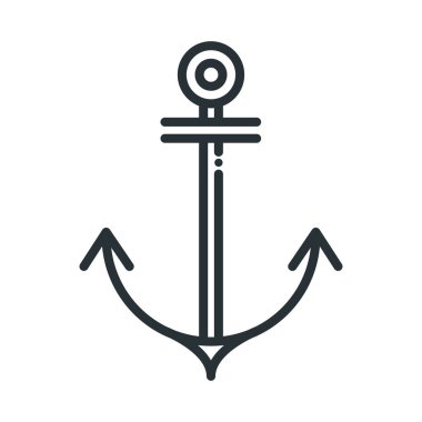 anchor denizcilik izole edilmiş simge tasarımı