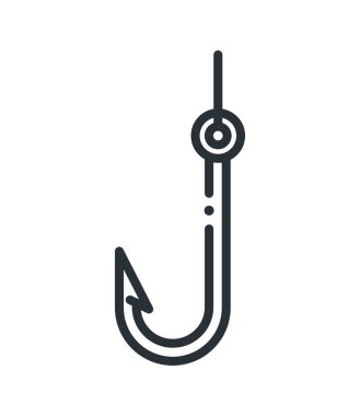 balıkçı kancası izole edilmiş ikon