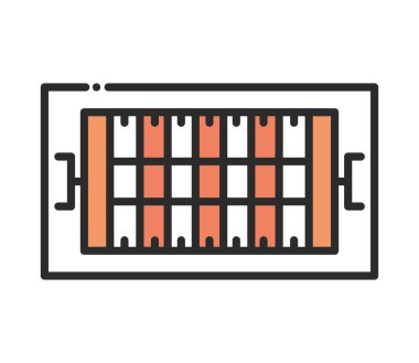 Alan Amerikan futbolu izole edilmiş ikonu