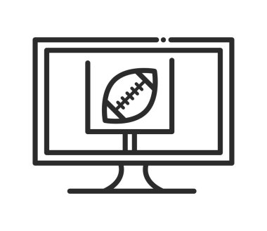 yayınlanan futbol oyun hattı simgesi izole edildi