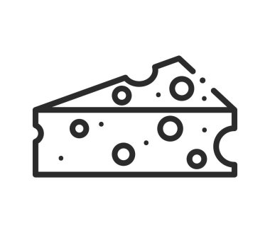 Dilimlenmiş peynir yemek hattı izole edilmiş simgesi