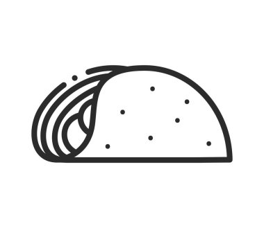 Taco fast food hattı izole edilmiş bir simge