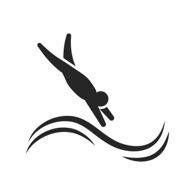 serbest dalış simgesi izole tasarımı