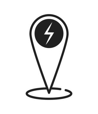 enerji konumu iğne çizgisi simgesi izole edildi