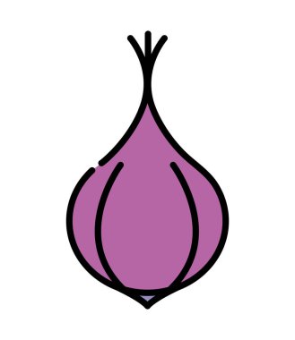 Soğanlı sebze ikonu izole edildi