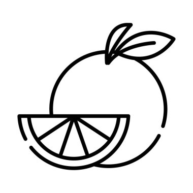 portakal suyu ikonu izole edildi