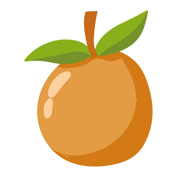 Pomarańczowy Owoc Odizolowany Wzór Ikony — Wektor stockowy