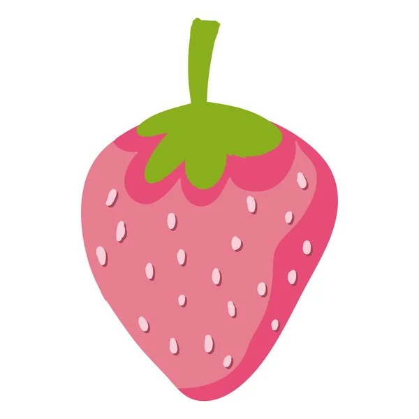Erdbeerfrucht Isoliert Ikone Design — Stockvektor