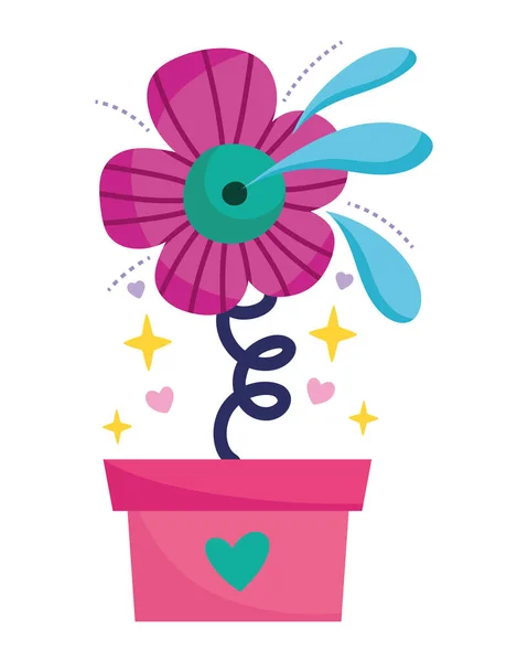 Prank Flower Fools Day Icon Isolated — Stock Vector